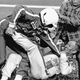 Bobby Allison (l) stands over Cale Yarborough after a collision between Yarborough and Allison’s brother Donnie on the last lap of the Daytona 500 February 18, 1979.